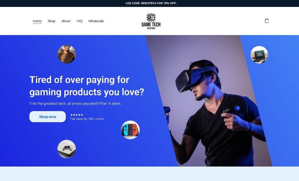 Home Page of Game Tech Solutions