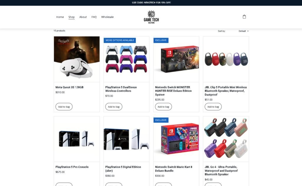 Showcase of many products