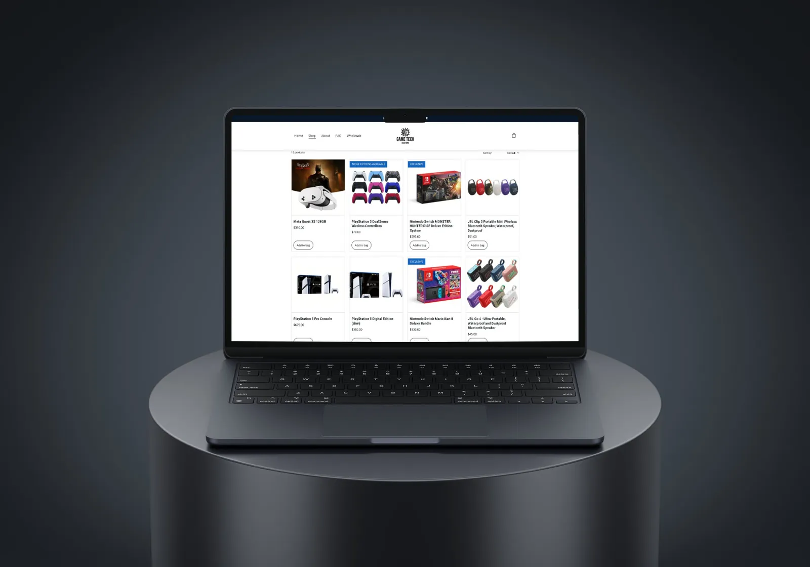 computer mockup game tech solutions