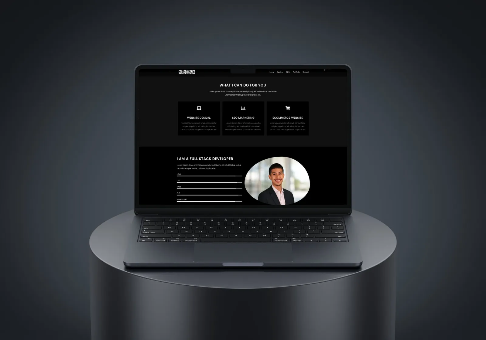 Gerardo computer mockup